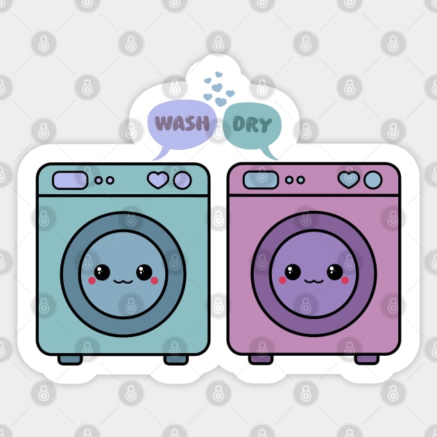 Kawaii Washing Machine Sticker by Sasyall